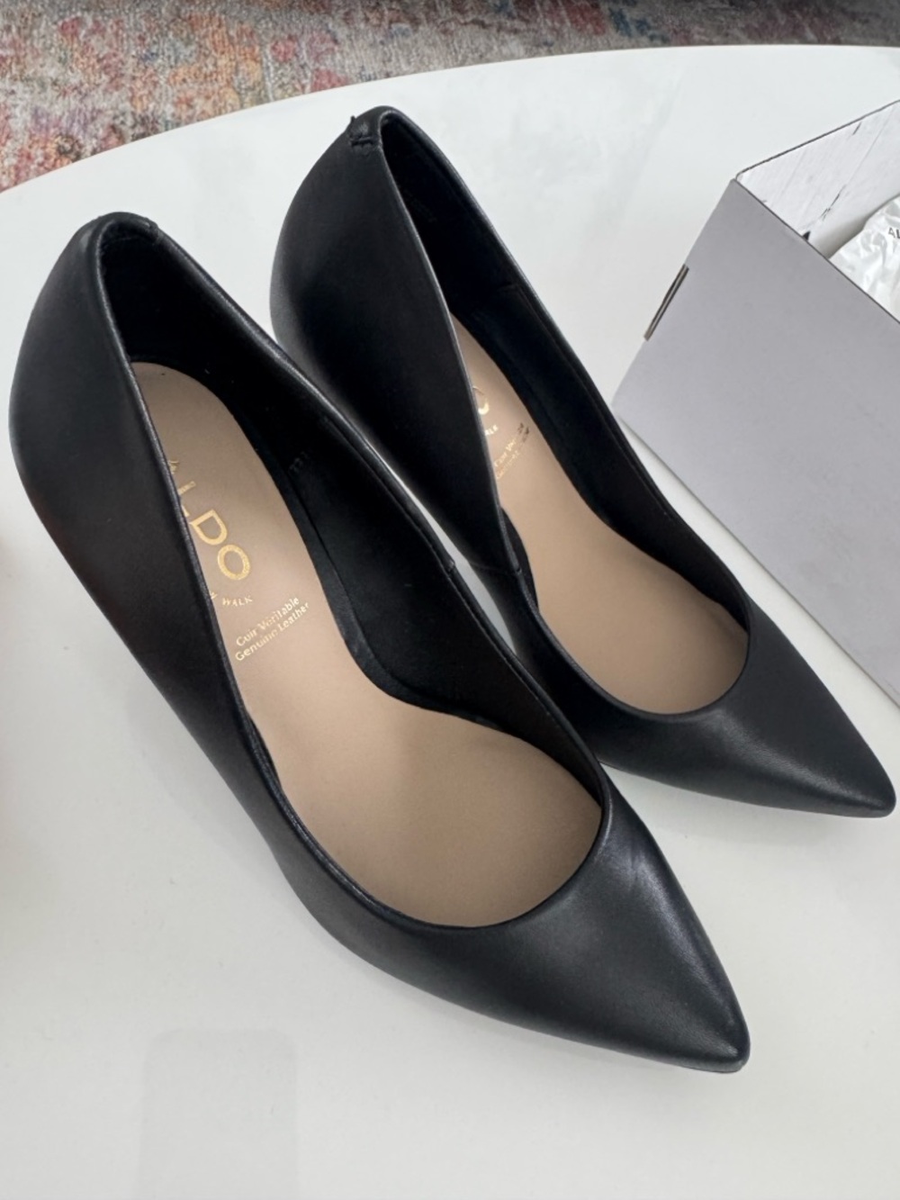 Aldo Sereniti Black Pointed-Toe Pumps
